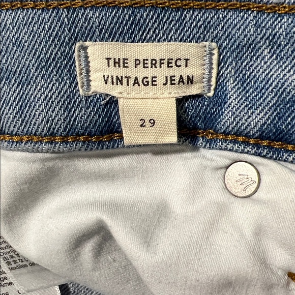 Madewell Perfect Vintage Jeans in Fiore Wash - Light Blue Size 29 - Picture 9 of 11